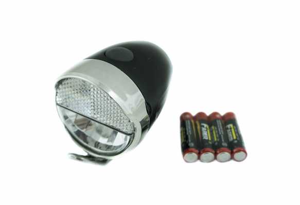 Передняя светодиодная  велофара 7110 на батарейках 1Led